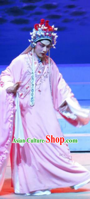 The Strange Stories Chinese Guangdong Opera Xiaosheng Apparels Costumes and Headwear Traditional Cantonese Opera Wang Yuanfeng Garment Young Male Clothing