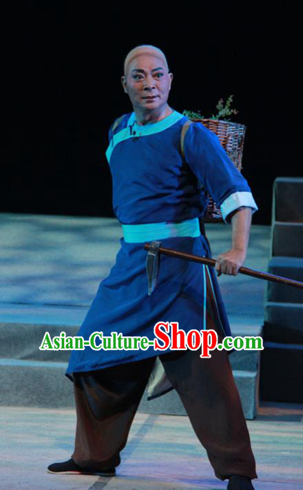 Liang Cha Wang Chuan Qi Chinese Guangdong Opera Civilian Wang Laoji Apparels Costumes and Headwear Traditional Cantonese Opera Young Man Garment Clothing