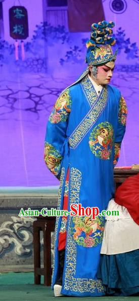 Qing Hua Pan Jinlian Chinese Guangdong Opera Rich Male Apparels Costumes and Headwear Traditional Cantonese Opera Bully Garment Ximen Qing Clothing