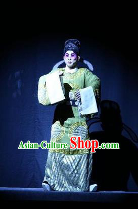 Shuang Qiang Lu Wenlong Chinese Guangdong Opera Xiaosheng Apparels Costumes and Headwear Traditional Cantonese Opera Young Male Garment Official Wang Zuo Clothing