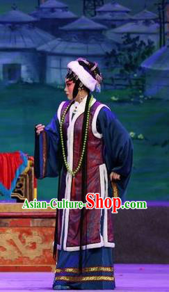 Chinese Cantonese Opera Mistress Garment Shuang Qiang Lu Wenlong Costumes and Headdress Traditional Guangdong Opera Actress Apparels Dame Dress