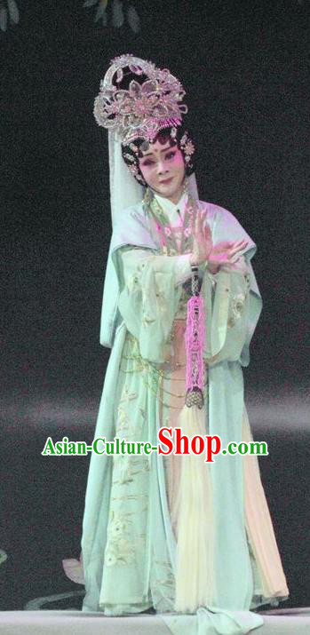 Chinese Ancient Goddess Zhen Yuchan Garment Three Kingdoms Period Beauty Costumes and Headdress Traditional Imperial Consort Dress Apparels