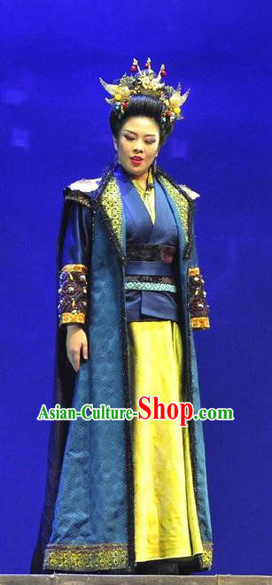 Chinese Historical Drama Bei Wei Feng Yang Ancient Queen Garment Costumes Traditional Northern Wei Dynasty Empress Dowager Dress Court Woman Apparels and Headdress