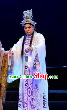 Yi Shui Han Chinese Guangdong Opera Crown Apparels Costumes and Headwear Traditional Cantonese Opera Xiaosheng Garment Young Male Clothing