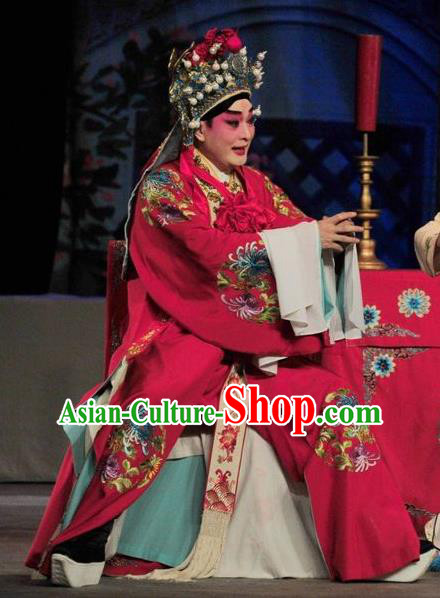 Fan Lihua Return Tang Chinese Guangdong Opera Bridegroom Xue Dingshan Apparels Costumes and Headwear Traditional Cantonese Opera Martial Male Garment Young General Clothing