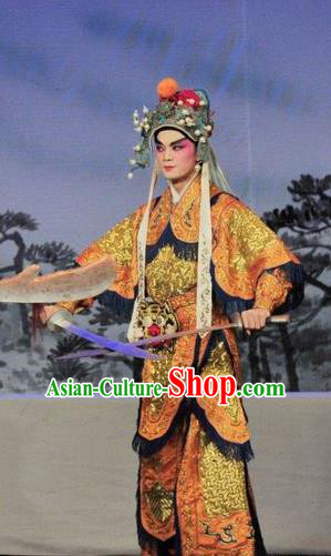 Fan Lihua Return Tang Chinese Guangdong Opera Warrior Armor Apparels Costumes and Headwear Traditional Cantonese Opera General Garment Soldier Clothing