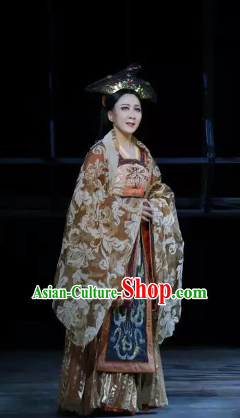 Chinese Historical Drama The Prince of Lanling Ancient Queen Qi Garment Costumes Traditional Stage Show Actress Dress Royal Empress Apparels and Headdress