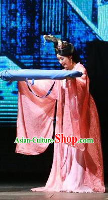 Chinese Historical Drama Da Song Yu Shi Ancient Dance Lady Empress Garment Costumes Traditional Stage Show Young Beauty Dress Courtesan He Xian Apparels and Headdress