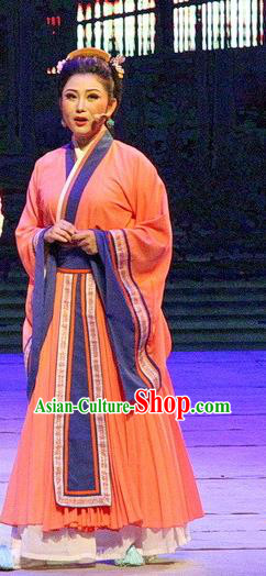 Chinese Historical Drama Ballast Stone Ancient Young Mistress Garment Costumes Traditional Stage Show Actress Dress Three Kingdoms Period Woman Apparels and Headpieces