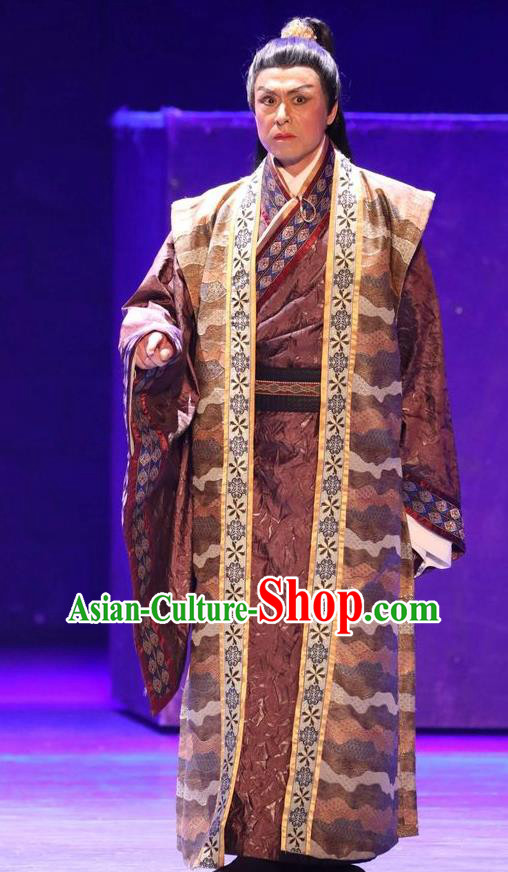 Chinese Traditional Jin Dynasty Scholar Shan Tao Clothing Stage Performance Historical Drama Guang Ling San Apparels Costumes Ancient Official Garment and Headwear