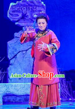 Chinese Sichuan Opera Highlights Dame Garment Costumes and Headdress The Sound of Bell Traditional Peking Opera Pantaloon Dress Elderly Female Apparels