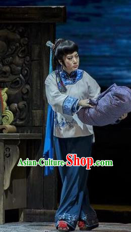 Chinese Sichuan Opera Highlights Young Woman Garment Costumes and Headdress The Sound of Bell Traditional Peking Opera Country Female Ge Laifeng Dress Apparels