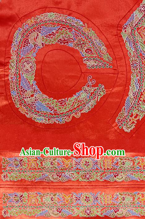 Chinese Traditional Embroidered Red Patch Decoration Embroidery Applique Craft Embroidered Accessories