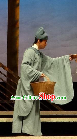 Chinese Traditional Song Dynasty Scholar Clothing Stage Performance Historical Drama Han Wengong Apparels Costumes Ancient Young Male Garment and Headwear