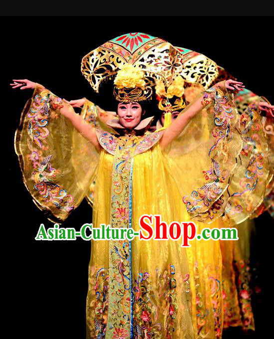 Chinese Dance Drama The Summer Palace Ancient Palace Lady Garment Costumes Traditional Stage Show Dress Qing Dynasty Court Maid Apparels and Headpieces