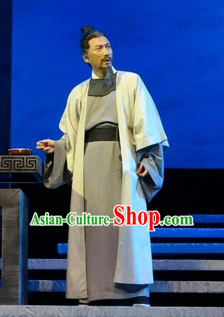 Chinese Traditional Song Dynasty Provincial Governor Clothing Stage Performance Historical Drama Han Wengong Apparels Costumes Ancient Scholar Han Yu Garment and Headwear