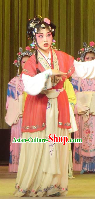 Chinese Sichuan Opera Highlights Hua Tan Garment Costumes and Headdress He Gong Huan Qing Traditional Peking Opera Actress Dress Young Female Apparels