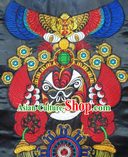 Chinese Traditional Embroidered Face Mask Pattern Cloth Patch Decoration Embroidery Craft Embroidered Accessories
