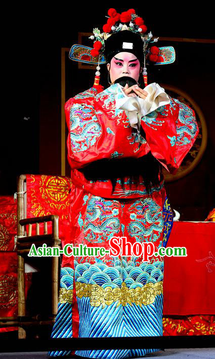 Yang He Tang Chinese Sichuan Opera Official Song Lian Apparels Costumes and Headpieces Peking Opera Highlights Garment Imperial Envoy Clothing