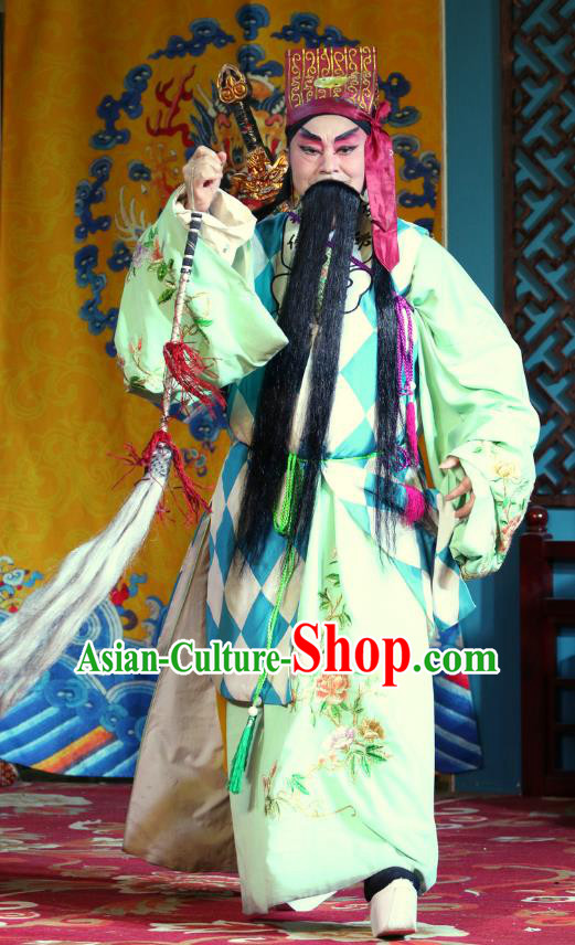 Three Tricks Bai Mudan Chinese Sichuan Opera Laosheng Apparels Costumes and Headpieces Peking Opera Highlights Elderly Male Garment Taoist Lv Dongbin Clothing