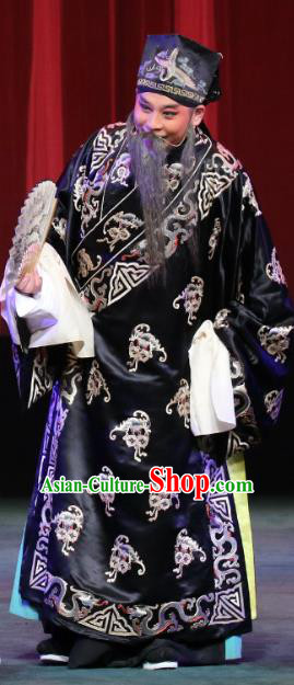 Chinese Sichuan Opera Landlord Apparels Costumes and Headpieces Peking Opera Highlights Old Man Garment Elderly Male Clothing
