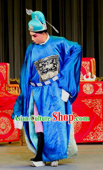 Chinese Sichuan Opera Young Male Apparels Costumes and Headpieces Peking Opera Highlights Official Garment Governor Li Baotong Clothing