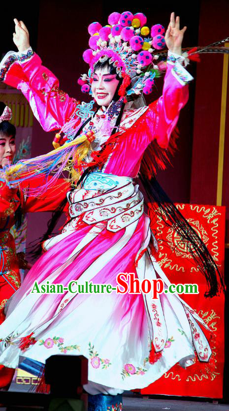 Chinese Sichuan Opera Highlights Tao Ma Tan Garment Costumes and Headdress Bei Mang Mountain Traditional Peking Opera Actress Dress Imperial Consort Wei Apparels