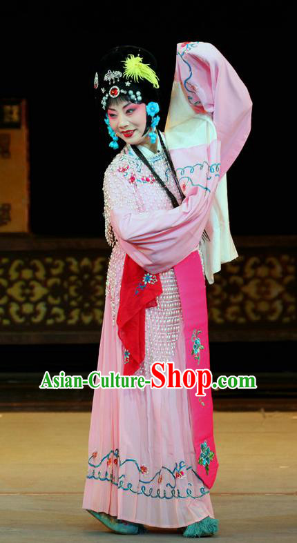 Chinese Sichuan Opera Highlights Rich Lady Garment Costumes and Headdress En Chou Ji Traditional Peking Opera Hua Tan Dress Actress Bu Qiaozhen Apparels