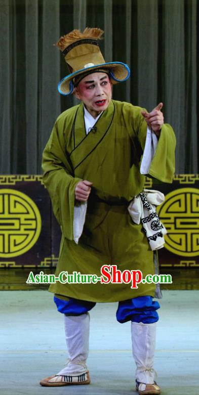 Da Hu Shou Xiao Chinese Sichuan Opera Civilian Male Apparels Costumes and Headpieces Peking Opera Highlights Servant Garment Clothing