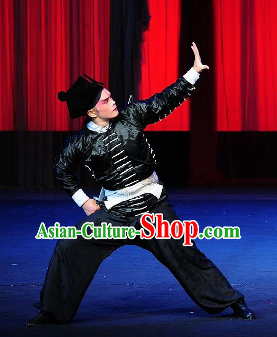 Wu Song Chinese Sichuan Opera Swordsman Apparels Costumes and Headpieces Peking Opera Highlights Martial Male Garment Wusheng Clothing