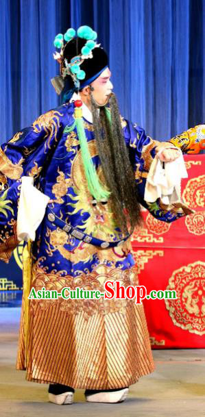 Dan Dao Hui Chinese Sichuan Opera Official Lu Su Apparels Costumes and Headpieces Peking Opera Highlights Elderly Male Garment Laosheng Clothing