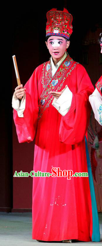 Zuan Gou Dong Chinese Sichuan Opera Clown Apparels Costumes and Headpieces Peking Opera Highlights Xiaosheng Garment Scholar Xing Chang Clothing