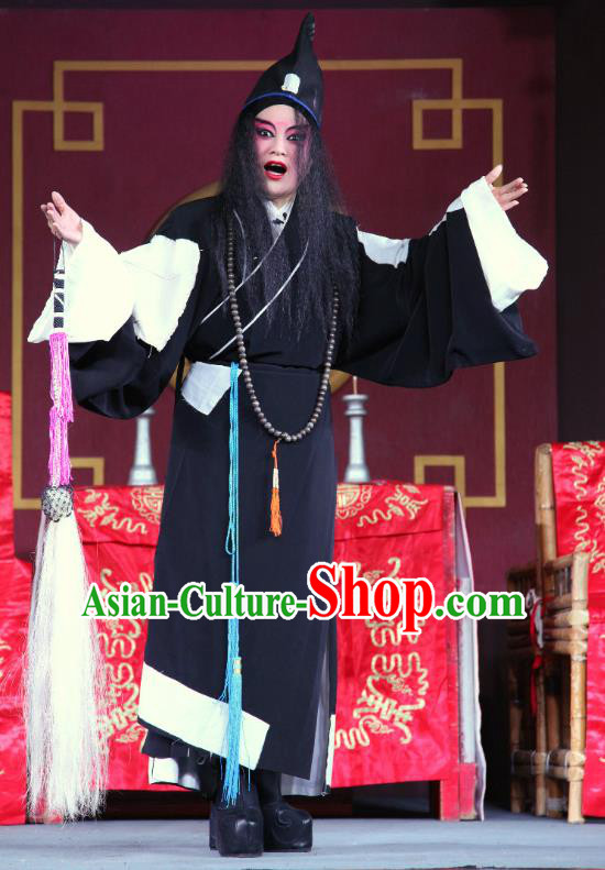 Chinese Sichuan Opera Poor Man Apparels Costumes and Headpieces Peking Opera Highlights Beggar Garment Han Xiangzi Clothing