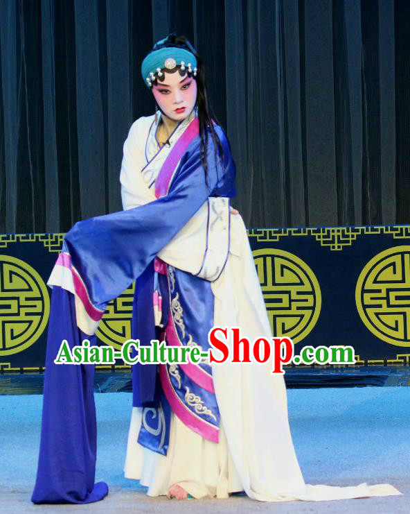 Chinese Sichuan Highlights Opera Hua Tan Garment Costumes and Headdress Lady Macbeth Traditional Peking Opera Young Female Dress Actress Apparels