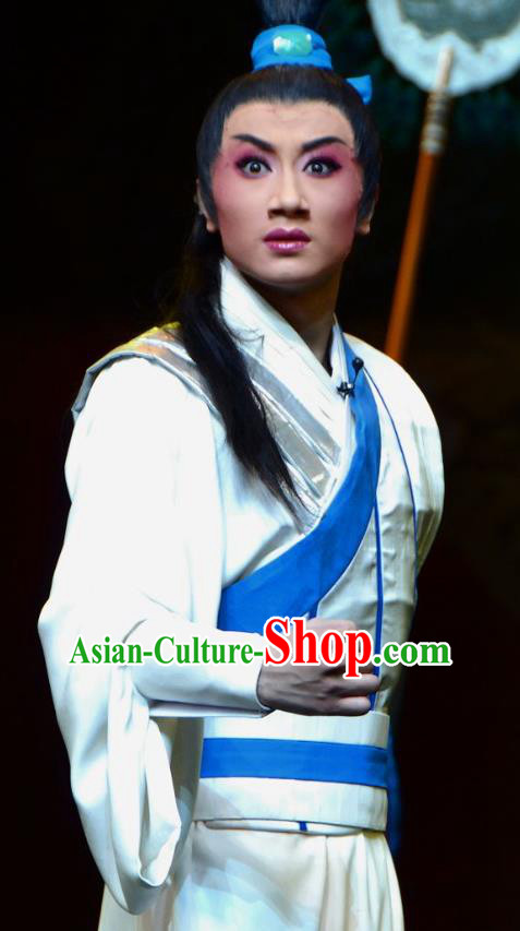Princess Turandot Chinese Sichuan Opera Young Male Apparels Costumes and Headpieces Peking Opera Highlights Garment Swordsman Clothing