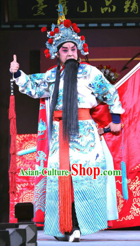 Zhan Ying Long Chinese Sichuan Opera General Xue Dingshan Apparels Costumes and Headpieces Peking Opera Highlights Martial Male Garment Wusheng Clothing