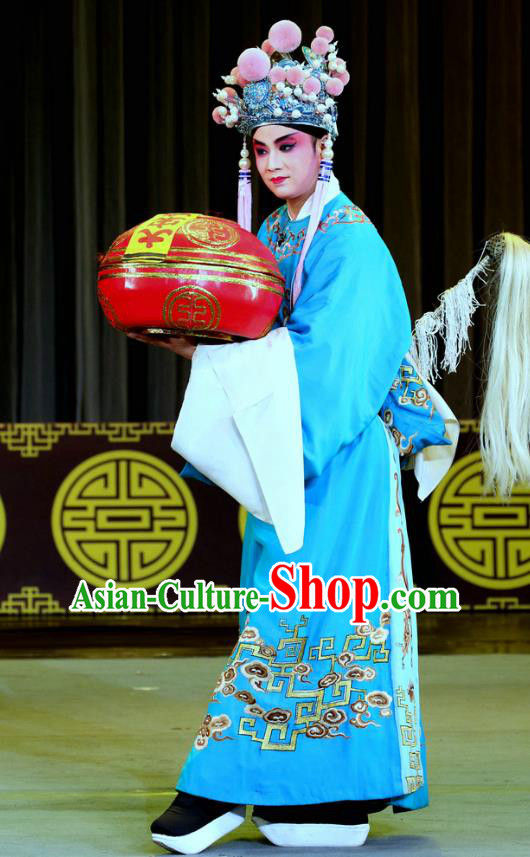 Chinese Sichuan Opera Eunuch Chen Lin Apparels Costumes and Headpieces Peking Opera Highlights Young Male Garment Court Servant Clothing