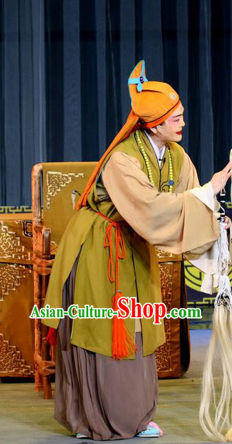 Chinese Sichuan Highlights Opera Pantaloon Garment Costumes and Headdress Traditional Peking Opera Dame Dress Taoist Nun Apparels