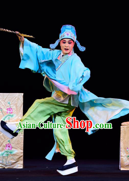 Chinese Sichuan Opera Xiaosheng Apparels Costumes and Headpieces Peking Opera Highlights Young Male Garment Scholar Pan Bizheng Clothing