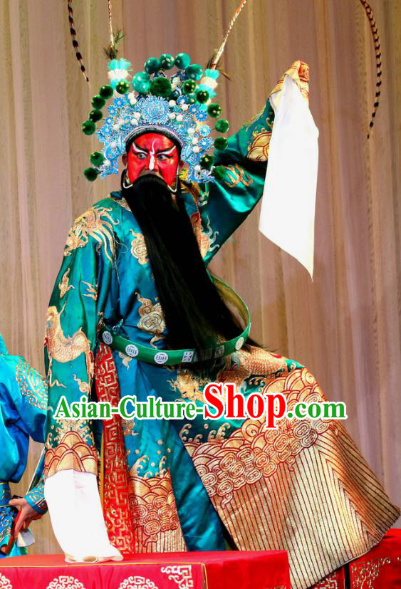 Da Pan Mountain Chinese Sichuan Opera General Guo Dashou Apparels Costumes and Headpieces Peking Opera Highlights Painted Role Garment Military Officer Clothing