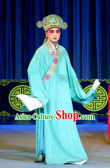 Xi Yi Chinese Sichuan Opera Xiaosheng Apparels Costumes and Headpieces Peking Opera Highlights Young Male Garment Scholar Dou Yi Clothing