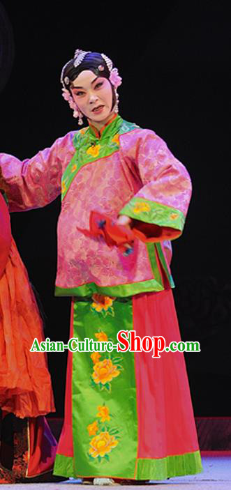 Chinese Sichuan Highlights Opera Young Mistress Garment Costumes and Headdress Legend of Chen Mapo Traditional Peking Opera Rich Female Dress Apparels