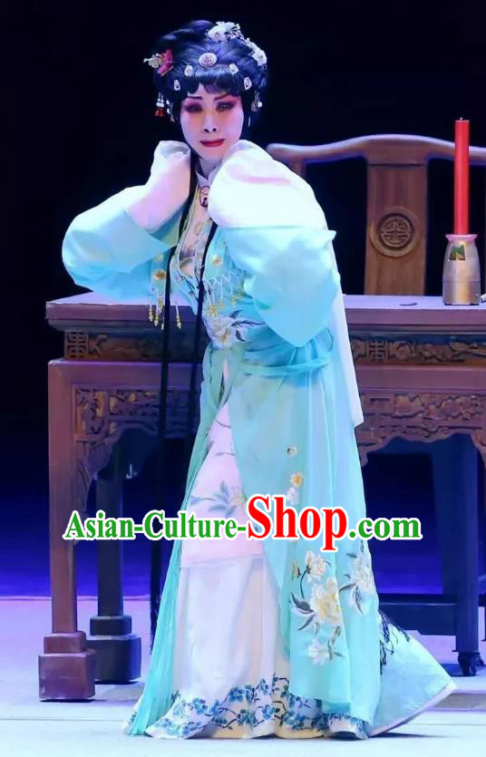 Chinese Sichuan Highlights Opera Diva Mei Qiuyun Garment Costumes and Headdress Mei Nv Traditional Peking Opera Hua Tan Dress Actress Apparels