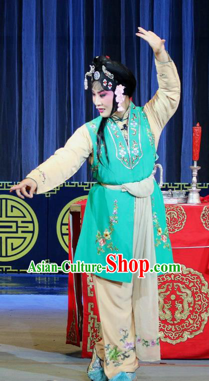 Chinese Sichuan Highlights Opera Garment Costumes and Headdress Hua Wenfang Qiang Qin Traditional Peking Opera Hua Tan Dress Diva Cui Xiu Apparels