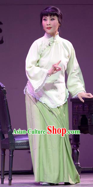 Chinese Hebei Clapper Opera Young Lady Garment Costumes and Headdress Bei Guo Jia Ren Traditional Bangzi Opera Actress Dress Diva Liu Xikui Apparels