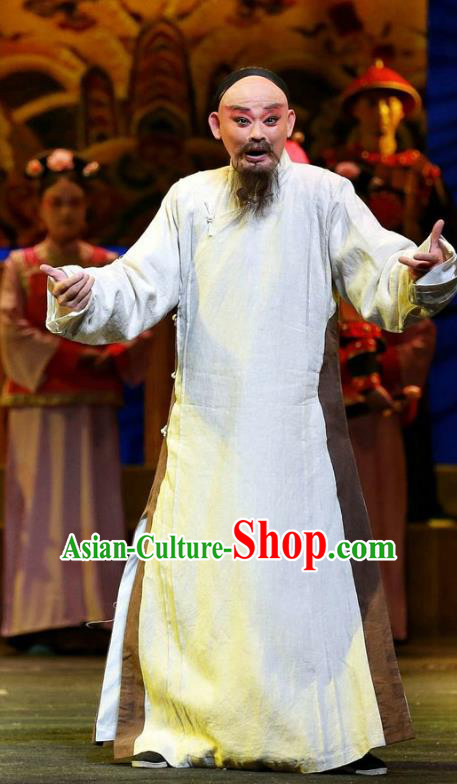 Cang Sheng Zai Shang Chinese Sichuan Opera Civilian Male Apparels Costumes and Headpieces Peking Opera Highlights Garment Laosheng Clothing