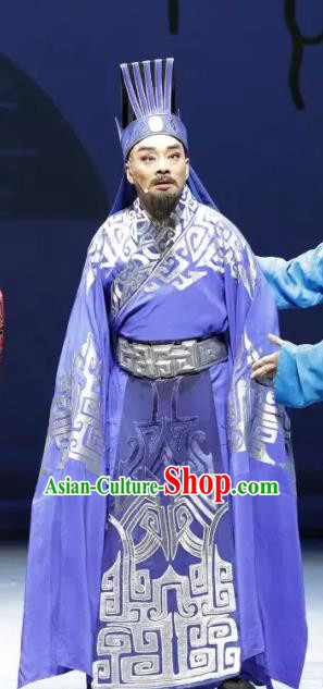 Luo Xiahong Chinese Sichuan Opera Official Apparels Costumes and Headpieces Peking Opera Highlights Astronomer Garment Minister Clothing