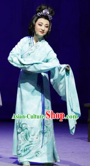 Chinese Sichuan Highlights Opera Hua Tan Garment Costumes and Headdress Luo Xiahong Traditional Peking Opera Actress Dress Young Mistress Apparels