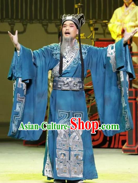 Luo Xiahong Chinese Sichuan Opera Historian Sima Qian Apparels Costumes and Headpieces Peking Opera Highlights Laosheng Garment Scholar Clothing