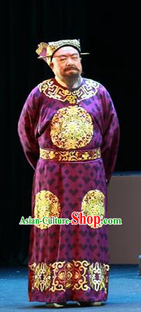 Shi Jiu Taibai Chinese Sichuan Opera Chancellor Li Linfu Apparels Costumes and Headpieces Peking Opera Highlights Elderly Male Garment Prime Minister Clothing